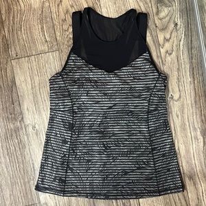 Lululemon Athletica Black and Gray Tank Top